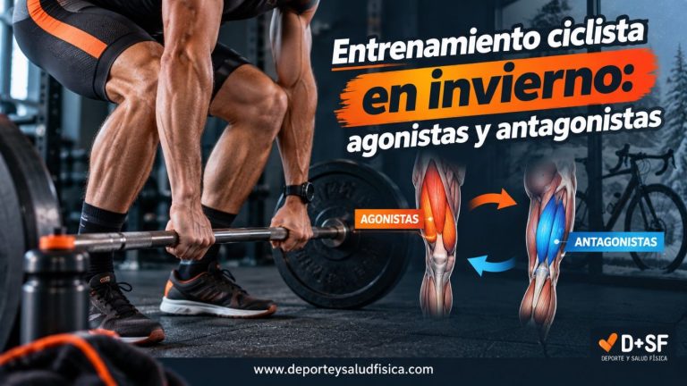 entrenamiento de ciclista en invierno