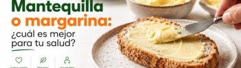 Margarina o mantequilla. Aprende cuál es la diferencia en https://www.deporteysaludfisica.com