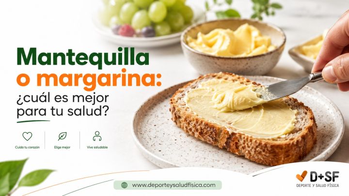 Margarina o mantequilla. Aprende cuál es la diferencia en https://www.deporteysaludfisica.com
