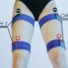 Juego 4 bandas elásticas de electroestimulación para piernas + 2 cables para compex - Imagen 2