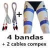 juego de bandas elasticas para piernas con cables para compex