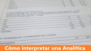 como interpretar una analítica de sangre y orina