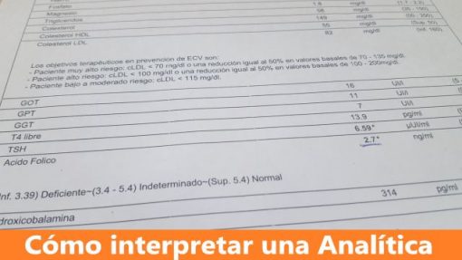 como interpretar una analítica de sangre y orina
