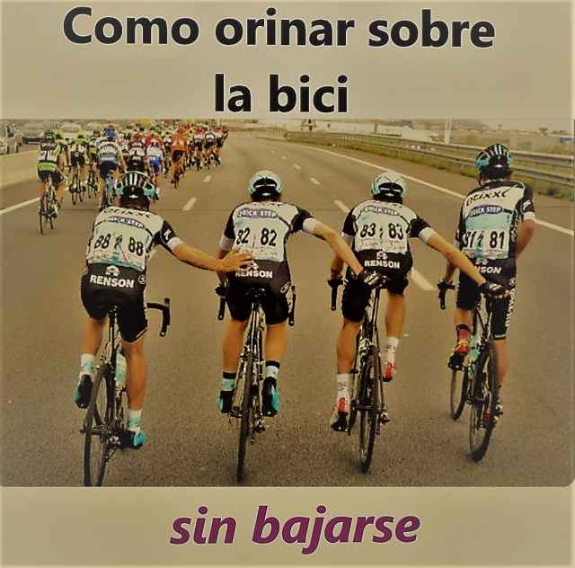 mear sobre la bici sin parar