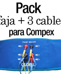 faja + 3 cables para compex