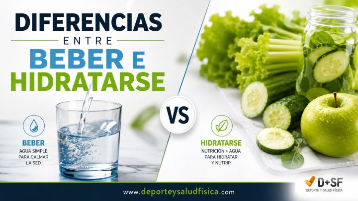hidratarse o beber agua ¿Es lo mismo?