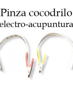 Juego dos cables electro acupuntura pinza cocodrilo