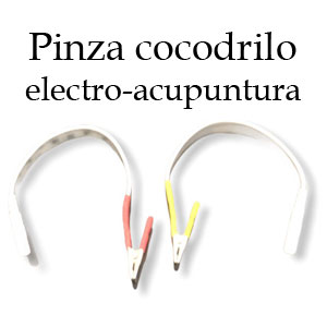 Juego dos cables electro acupuntura pinza cocodrilo