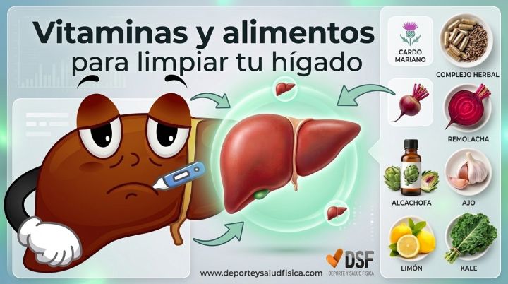 Limpia y desintoxica tu higado con estas vitaminas y alimentos