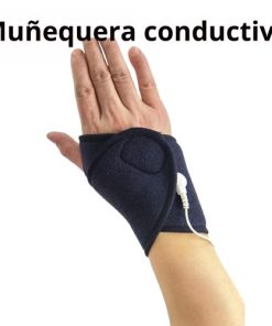 Muñequera conductiva con electrodos conductibles