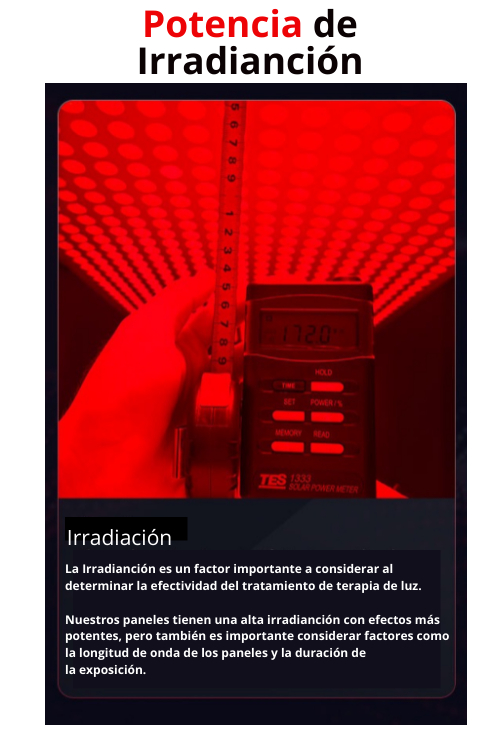 Seguridad y potencia de irradiación