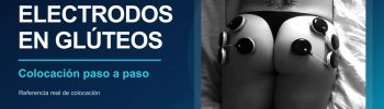 Colocación de electrodos para electroestimulación de glúteos