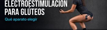 Mujer entrenando los glúteos con un electroestimulador inalámbrico
